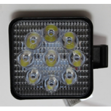Фара светодиодная дополнительная в алюминиевом корпусе 27W-3030-9SMD квадрат 110mm*125mm*20mm R101-1 Фара светодиодная дополнительная в алюминиевом корпусе 27W-3030-9SMD квадрат 110mm*125mm*20mm R101-1