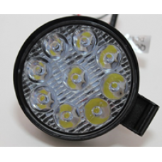 Фара рабочего света круг диаметр 110mm толщина 20mm 27W-3030-9SMD White SPOT R102-1 Фара рабочего света круг диаметр 110mm толщина 20mm 27W-3030-9SMD White SPOT R102-1