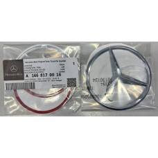Эмблема на крышку багажника MERCEDES-BENZ ML166/GLE166 хром, премиум качество, индивидуальная упаковка, оригинальный номер A 166 817 00 16
