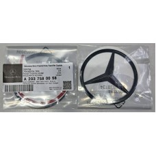 Эмблема на крышку багажника MERCEDES-BENZ разные чёрная, премиум качество, индивидуальная упаковка, оригинальный номер A 203 758 00 58