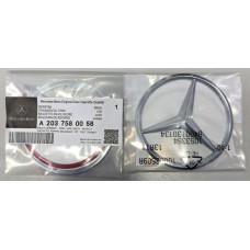 Эмблема на крышку багажника MERCEDES-BENZ разные хром, премиум качество, индивидуальная упаковка, оригинальный номер A 203 758 00 58