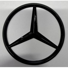 Эмблема на крышку багажника MERCEDES-BENZ чёрная, премиум качество, индивидуальная упаковка, диаметр 100mm скотч