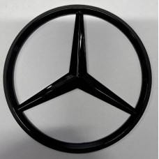 Эмблема на крышку багажника MERCEDES-BENZ чёрная, премиум качество, индивидуальная упаковка, диаметр 80mm скотч