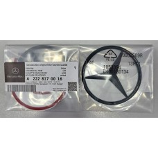 Эмблема на крышку багажника MERCEDES-BENZ W222 чёрная, премиум качество, индивидуальная упаковка, оригинальный номер A 222 817 00 16