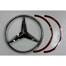 Эмблема на крышку багажника MERCEDES-BENZ W221 хром, премиум качество, индивидуальная упаковка, оригинальный номер A 221 758 00 58