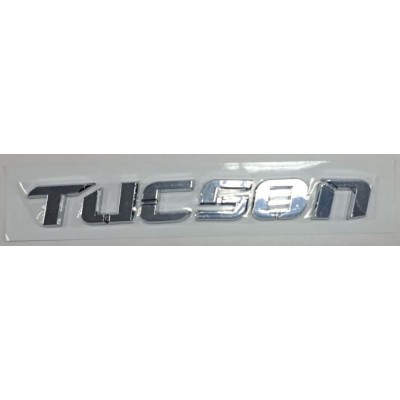 Надпись Hyundai TUCSON хром длина 20см высота 2,5см (скотч)