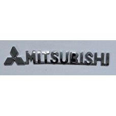 Надпись Mitsubishi хром длина 17см высота 2см (скотч)
