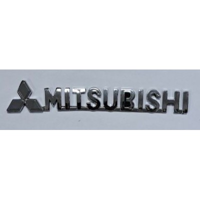 Надпись Mitsubishi хром длина 17см высота 2см (скотч)
