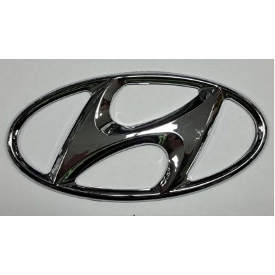 Эмблема Hyundai хром длина 9,5см высота 5см (скотч)