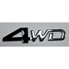 Надпись 4WD хром-4 черный металл длина 12,5см высота 3см (скотч)