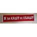 Вымпел 10х50см" Я ЗА КАШУ НЕ ЕБАШУ " красный 08364