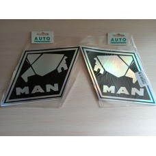 Наклейка "Эмблема MAN" (16х25см) комплект на 2 стороны, голографическая 08899