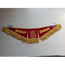 Вымпел тройной DAF (Спаси и сохрани) (47х12 см) красный фон 07786