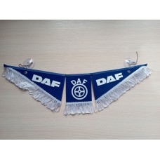 Вымпел тройной DAF (47х12 см) синий фон 07807