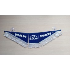 Вымпел тройной MAN (47х12 см) синий фон 07809
