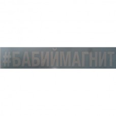 Наклейка (вырезанная) "#БАБИЙМАГНИТ" наружная, (цвет белый), 10х70см 07864
