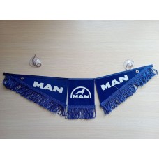 Вымпел тройной MAN (Спаси и сохрани) (47х12 см) синий фон 07781