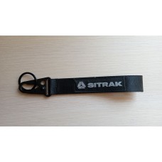 Брелок чёрный с карабином "SITRAK", 25х250 мм 09140