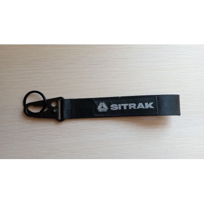 Брелок чёрный с карабином "SITRAK", 25х250 мм 09140