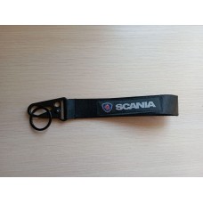 Брелок чёрный с карабином "SCANIA", 25х250 мм 09141