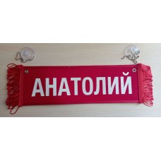 Вымпел " АНАТОЛИЙ + ПУСТОЙ" (35х10см) красный 08256