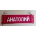 Вымпел " АНАТОЛИЙ + ПУСТОЙ" (35х10см) красный 08256