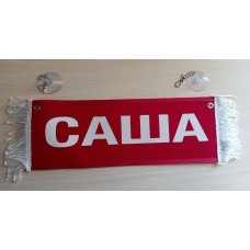 Вымпел " САША + ПУСТОЙ" (35х10см) красный 08272