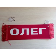 Вымпел " ОЛЕГ+ ПУСТОЙ" (35х10см) красный 08193