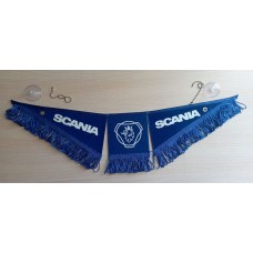 Вымпел тройной SCANIA (47х12см) синий фон 07815