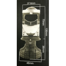Y2 MINI LED LENS H4 (с вентилятором) 9-32V 50000 LM 5500K (компл-2 шт) 70W