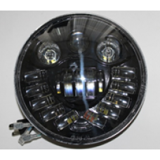 Фара светодиодная в алюминевом корпусе LD-CREE-18LED-60W 12-32V 7" White COMBO(белая комбинация)+поворотники толщина 55mm