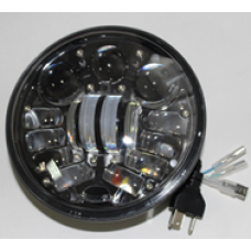 Фара светодиодная в алюминевом корпусе LD-CREE-15LED-45W   12-32V 5,75" White COMBO(белая комбинация)+поворотники толщина 55mm