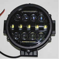 Фара светодиодная в алюминевом корпусе LD-CREE-13LED 12-32 7" White COMBO(белая комбинация) толщина 55mm