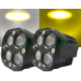 Фонарь светодиодный LENS-60W 12-60V White/Yellow SPOT (белый/желтый) 75mm*75mm*70mm