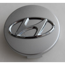 HYUNDAI (61x58x16) Колпачок на ступицу литого диска с логотипом (серебристый) D028 (350)