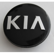 KIA (58x50x17) Колпачок на ступицу литого диска с логотипом (черный) D022