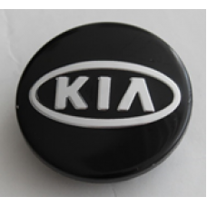 KIA (внешний диаметр 58, внутренний диаметр 52) Колпачок на ступицу литого диска с логотипом (черный) D023