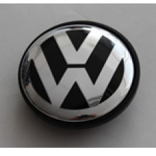 Volkswagen (66x56x18) Колпачок на ступицу литого диска с логотипом (черный) D005