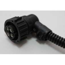 Разъём 4-контактный угловой герметичный в гофре гнездовой к датчику спидометра для грузовых автомобилей  GAZ, КАМАЗ, MERCEDES, UAZ, SCANIA, МАЗ