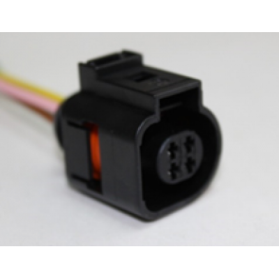 Разъём 4-контактный герметичный гнездовой датчика температуры охлаждающей жидкости VAG (аналог 4B0 973 712)