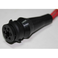 Разъём 6-контактный гнездовой к задним фонарям для а/м ГАЗель,Камаз,МАЗ,с проводами L250mm в гофре(СЦАЗ-2-6-Р)502-1