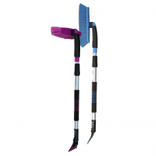 CU-59 Щетка для снега со скребком с поворотной головой, усиленная рукоять, телескопическая(95-134,5)