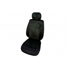 Чехлы MAXIMAL ROMB JJ-07-BLBLU (5 мест) Велюр черный/шов синий