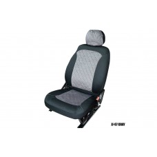 Чехлы MAXIMAL ROMB JJ-07-GREY (5 мест) Велюр серый/шов серый