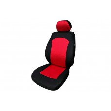 Чехлы MAXIMAL ROMB JJ-08-BLRD (5 мест) Сетка черный/шов красный