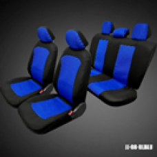 Чехлы MAXIMAL ROMB JJ-08-BLBLU (5 мест) Сетка черный/шов синий