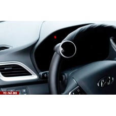 Автомобильная поворотная ручка-лентяйка на руль YC-141-BG черный/серый