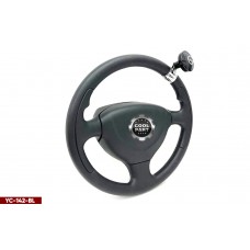 Автомобильная поворотная ручка-лентяйка на руль YC-142-BL черная