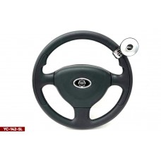 Автомобильная поворотная ручка-лентяйка на руль YC-142-SL серебристый