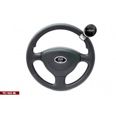 Автомобильная поворотная ручка-лентяйка на руль YC-143-BL черная